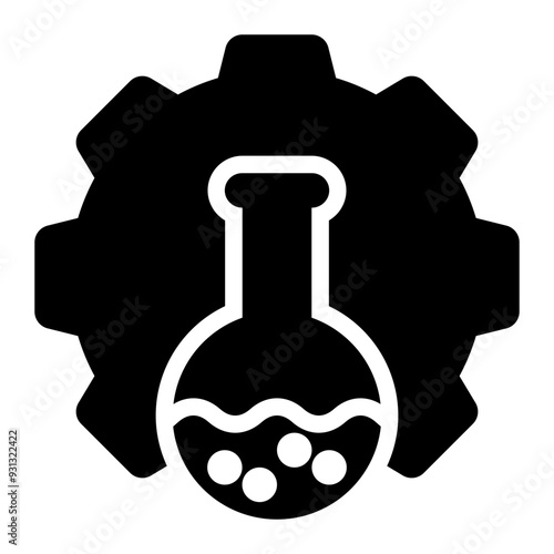 chemical engineering, chemistry, engineering, research, biological engineering, bioengineering glyph or solid icon