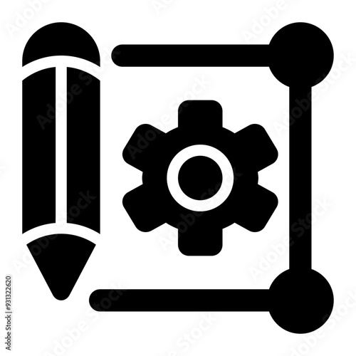 engineering design, process, engineering process, technical design, engineering, drafting glyph or solid icon