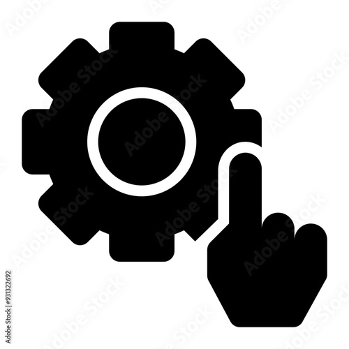 engineering, technical, technic, machine, operations, development, control glyph or solid icon
