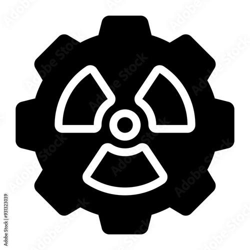 radiation engineering, nuclear engineering, radiation, nuclear, engineering, radioactive glyph or solid icon