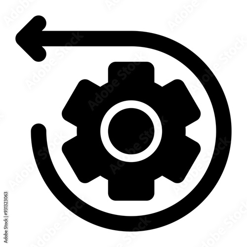 reverse engineering, back engineering, engineering, recovering, reengineering, rebuilding glyph or solid icon photo