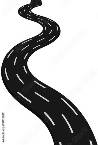 illustration of a road, transparent background