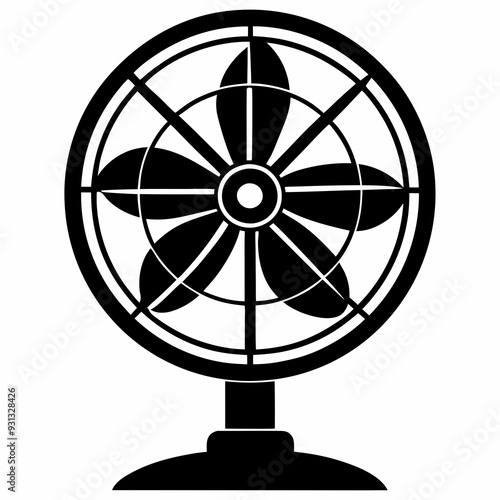 electric fan Black silhouette