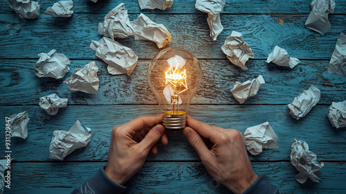 light bulb, creative idea c...