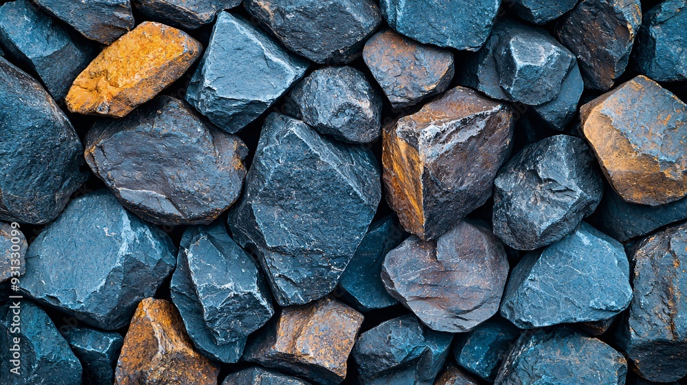 Blue and Orange Stone Wall Texture. Blue and Orange Stone Wall Texture.