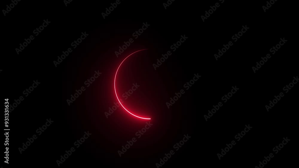 Round neon red frame against the black background of following .A circular neon frame made of moving neon lights. Empty frame electric power round border glowing, burning flame sign Round neon red frame against the black background of following .A circular neon frame made of moving neon lights. Empty frame electric power round border glowing, burning flame sign