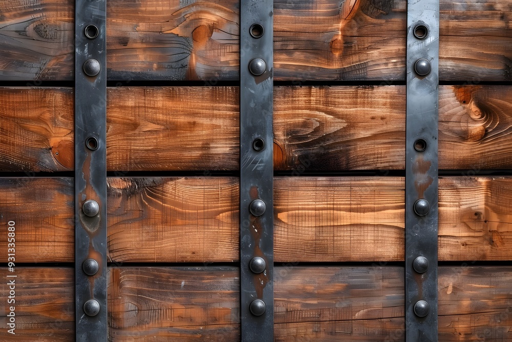 A section of a wall with clean, horizontal wooden slats. List of Art Media Minimalist realistic A section of a wall with clean, horizontal wooden slats. List of Art Media Minimalist realistic