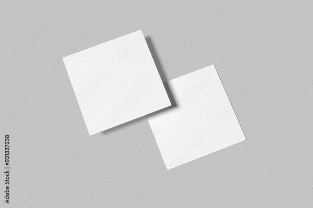 Square Business Card Blank Mockup Square Business Card Blank Mockup