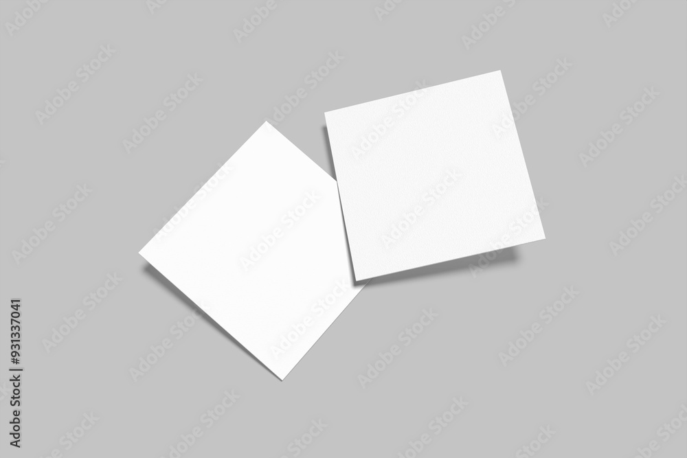 Square Business Card Blank Mockup Square Business Card Blank Mockup