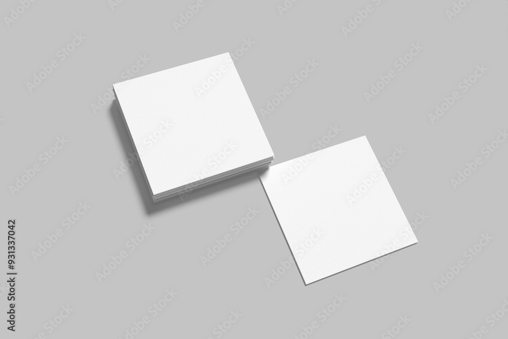 Square Business Card Blank Mockup Square Business Card Blank Mockup