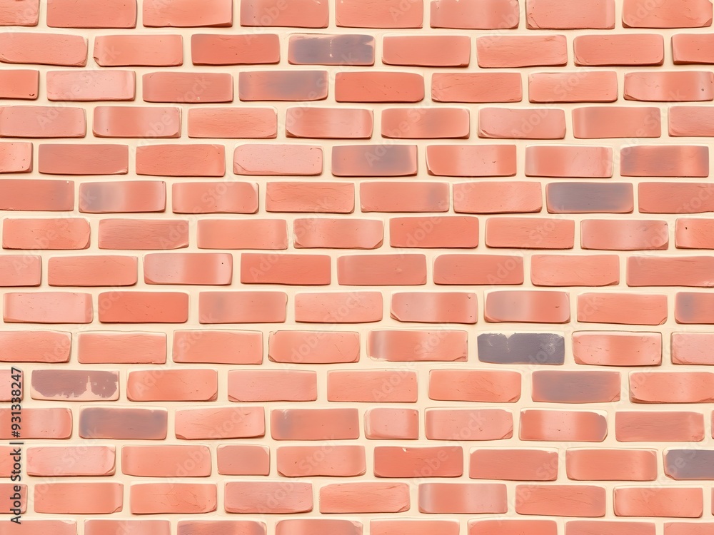 Naklejka premium The texture of the neatly arranged red brick wall