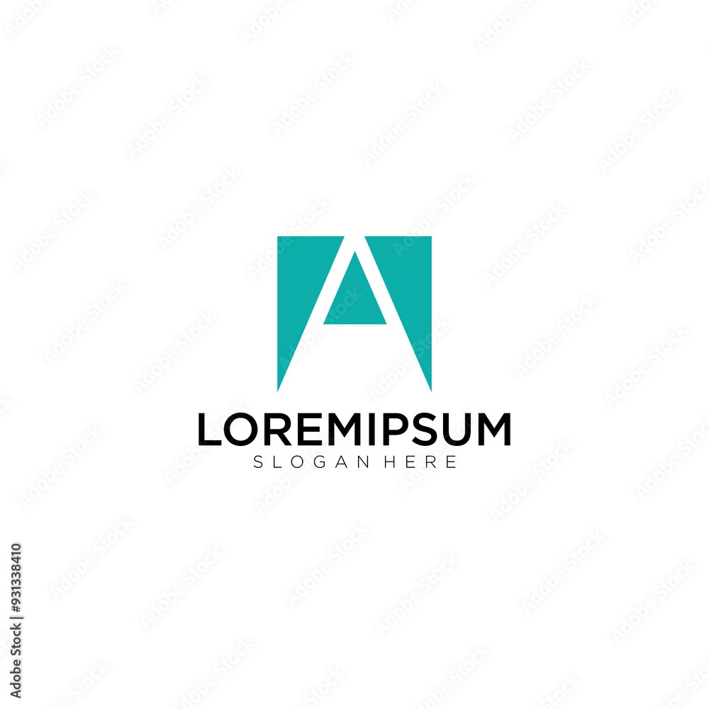 letter symbol A negative space modern logo letter symbol A negative space modern logo