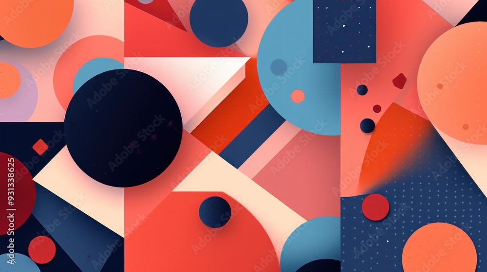 Abstract Geometric Pattern with Bold Colors Abstract Geometric Pattern with Bold Colors