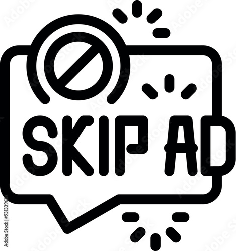 Skip ad button is urging viewers to bypass commercial content