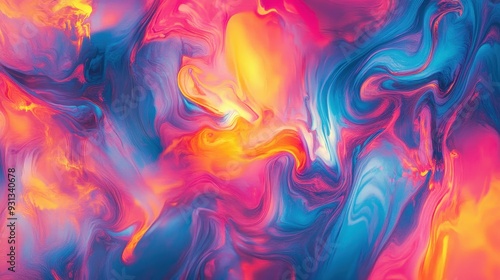 A vibrant abstract swirl of colors blending together in a dynamic, artistic composition.