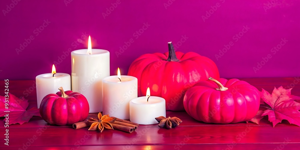 Studio shot of a collection of fall-themed scented candles arranged on a wooden tray with pine cones, leaving ample space for text overlay.
Studio shot of a collection of fall-themed scented candles arranged on a wooden tray with pine cones, leaving ample space for text overlay.