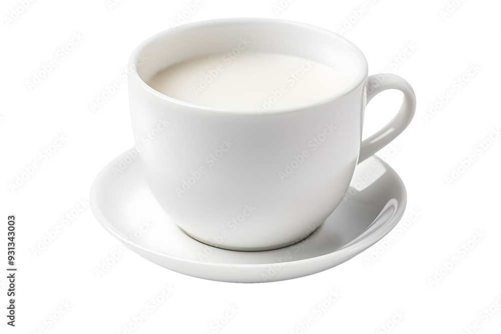 Cup of milk isolated on blue background Cup of milk isolated on blue background