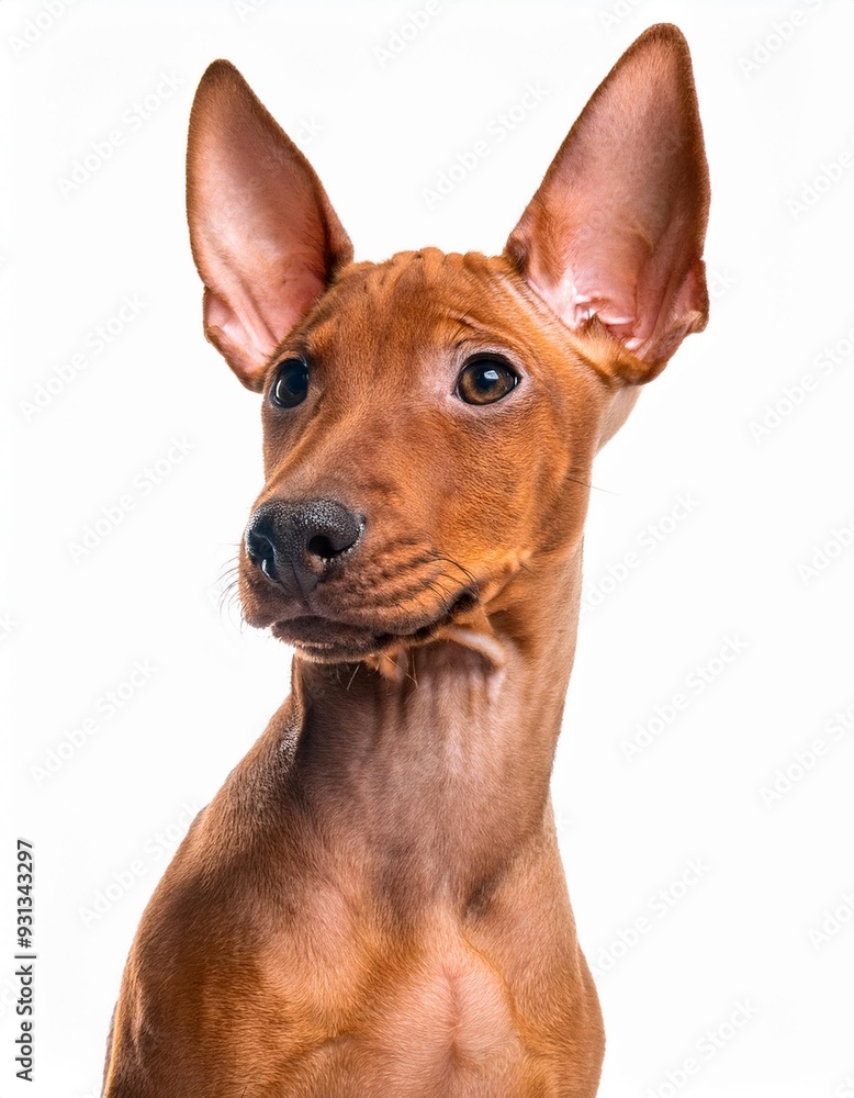 ファラオ・ハウンドの子犬のポートレート(Pharaoh Hound puppy portrait on white background)
ファラオ・ハウンドの子犬のポートレート(Pharaoh Hound puppy portrait on white background)