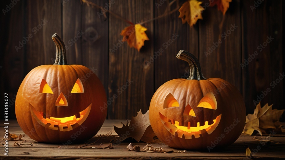 Obraz premium halloween jack o lantern pumpkin