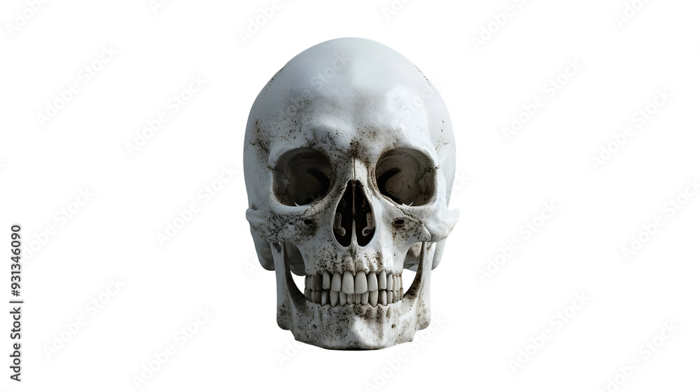 Realistic skull isolated on white background Realistic skull isolated on white background