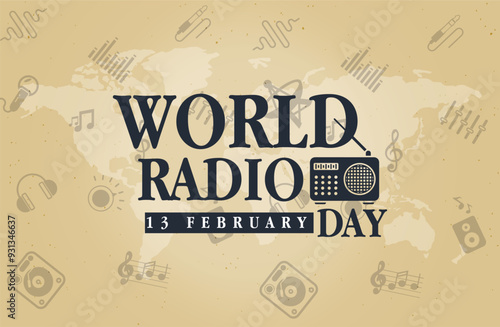 Celebrate World Radio Day with this vibrant vector design template! Perfect for posters, banners, and social media posts. Fully editable, featuring a modern style ideal for radio events or promotions.