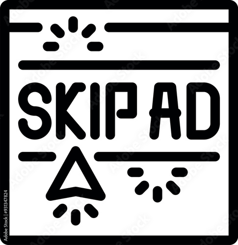 Cursor is hovering over a skip ad button, symbolizing the desire to bypass online advertisements