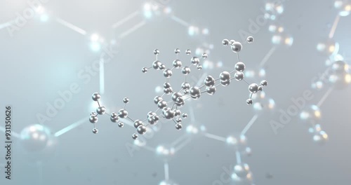 Ensifentrine rotating 3d molecule, molecular structure of ohtuvayre, seamless video photo