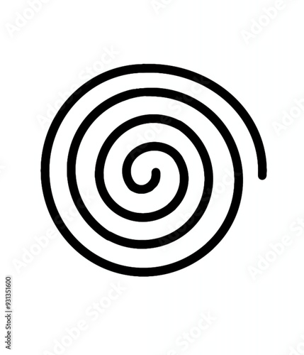 Japanese pattern和柄の黒のうずまき