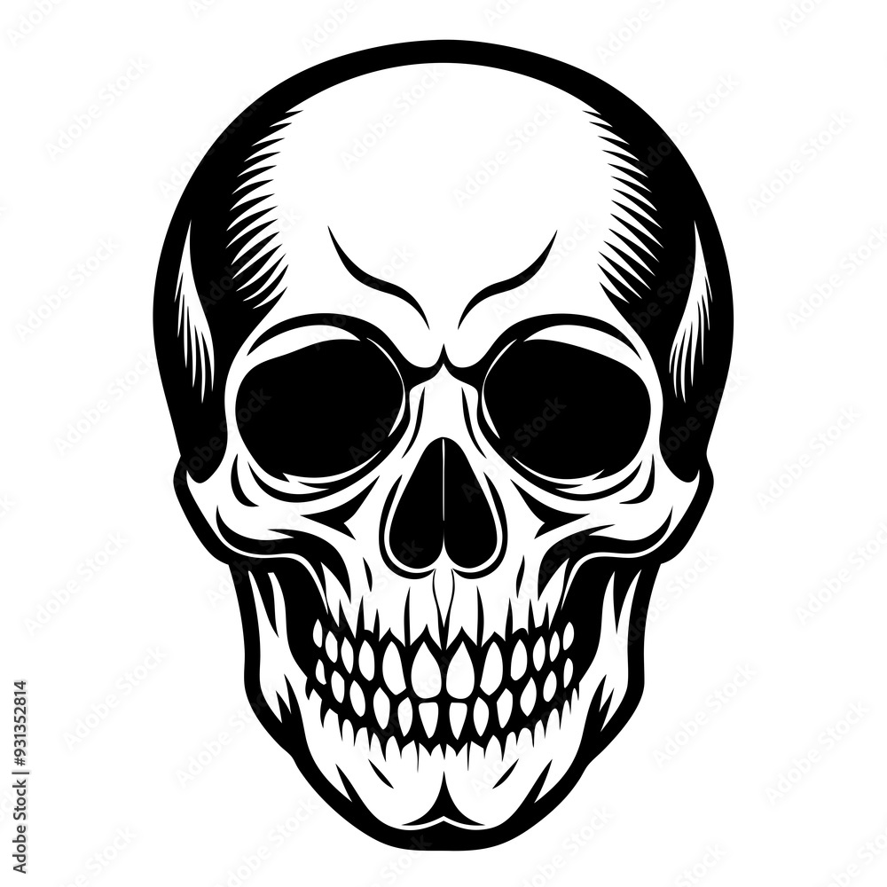 skull on black skull on black