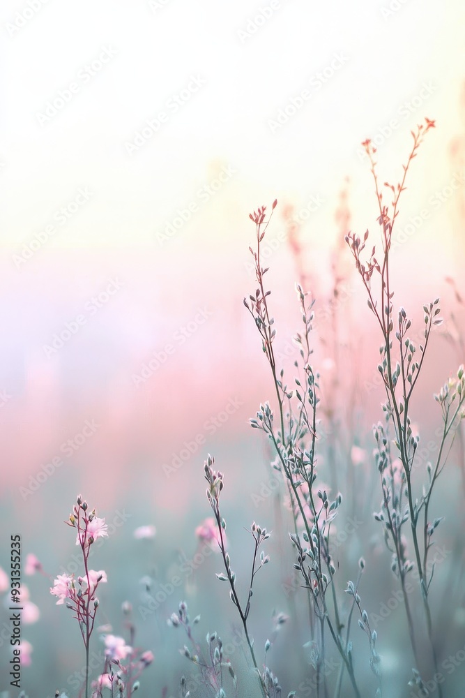 A soft, defocused texture with flowers A soft, defocused texture with flowers