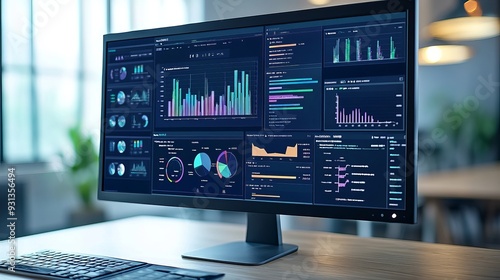 Wallpaper Mural Abstract Network on Computer Monitor Torontodigital.ca