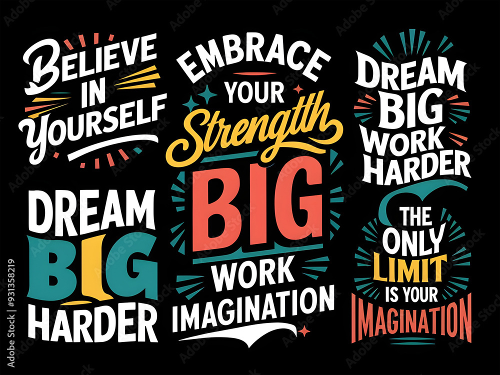 Obraz premium inspirational phrases on a poster