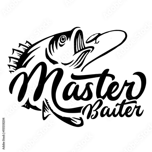 Master Baiter SVG | Fishing Hook Svg | Bass Fishing Svg | Fathers Day Shirt Svg | Fisherman Svg | Fishing Svg 