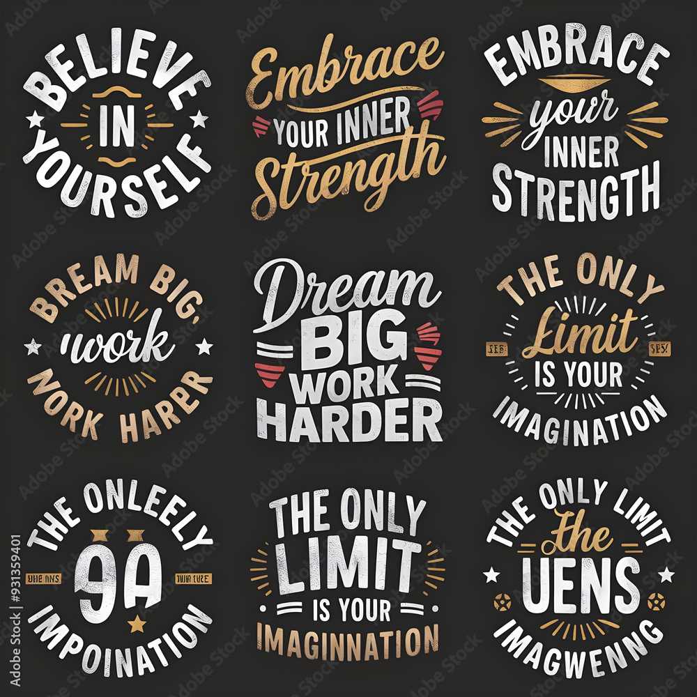 Fototapeta premium inspirational phrases on a poster