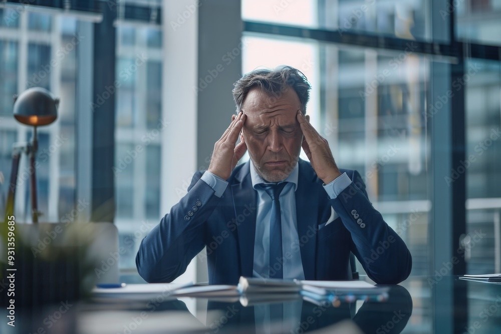 Chronic migraine and headache concept Chronic migraine and headache concept