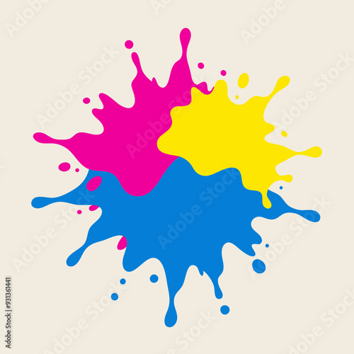 Paint splatter vector art illustration