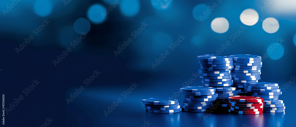 Casino set with roulette wheel, cards, dice and poker chips. Colorful Casino background Casino set with roulette wheel, cards, dice and poker chips. Colorful Casino background