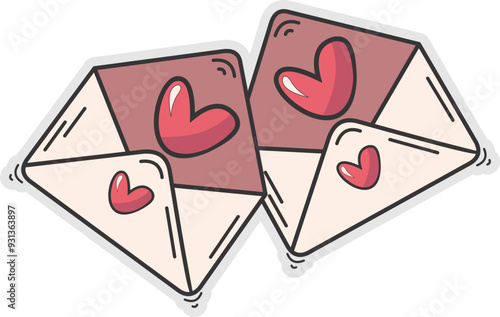 Heart Mail Sticker