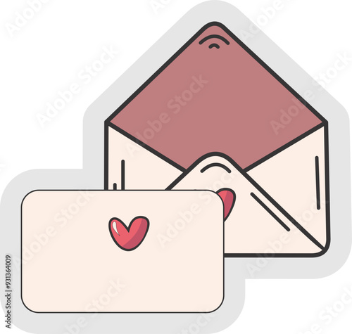 Heart Mail Sticker