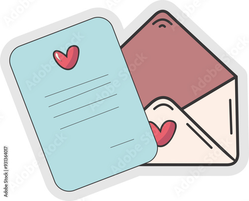 Heart Mail Sticker