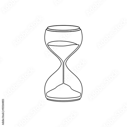 Hour glass, hourglass sands of time icon. Time management. Sand glass set timer or clock. Symbol of time, waiting or loading. Isolated vector illustration for web design, mobile apps, UI, UX, and GUI