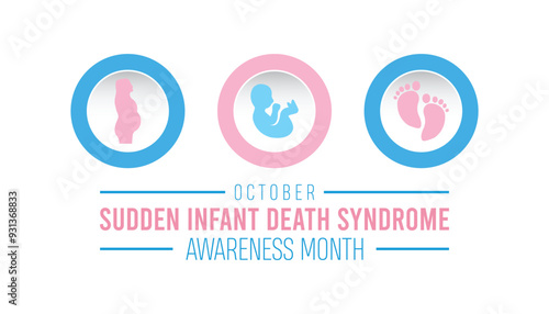 Sudden Infant death syndrome SIDS awareness month is observed every year on October. Medical Healthcare Awareness concept. background, placard, banner template Vector illustration design.