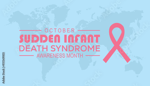 Sudden Infant death syndrome SIDS awareness month is observed every year on October. Medical Healthcare Awareness concept. background, placard, banner template Vector illustration design.