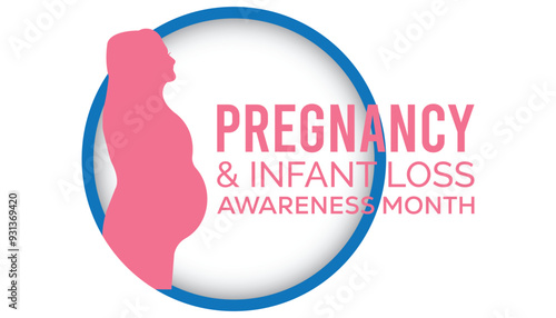 Pregnancy And Infant Loss Awareness Month is observed every year on October. Medical Healthcare Awareness concept. background, placard, banner template Vector illustration design.