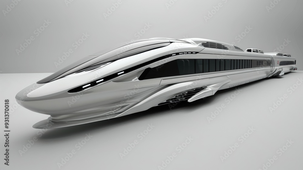 Imagine a 3D model of a high-speed train Imagine a 3D model of a high-speed train