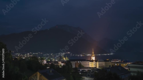 Nachtzeitraffer in Gmunden, Salzkammergut