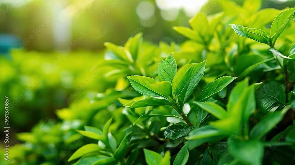 A close-up of green tea leaves A close-up of green tea leaves