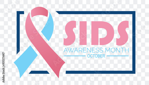 Sudden Infant death syndrome SIDS awareness month is observed every year on October. Medical Healthcare Awareness concept. background, placard, banner template Vector illustration design.