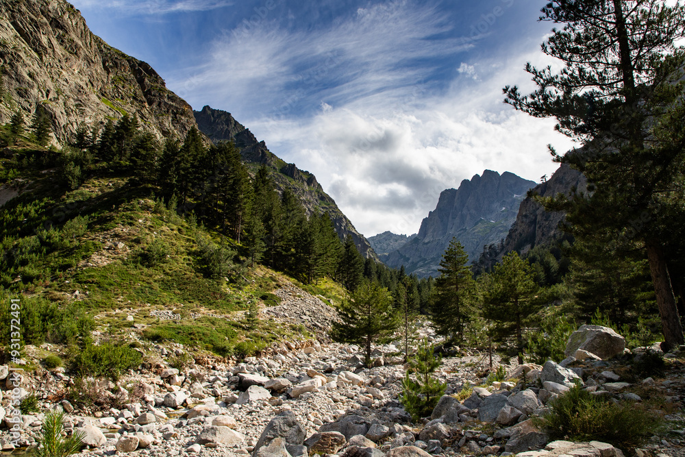 mountain scenery in Corsica France mountain scenery in Corsica France