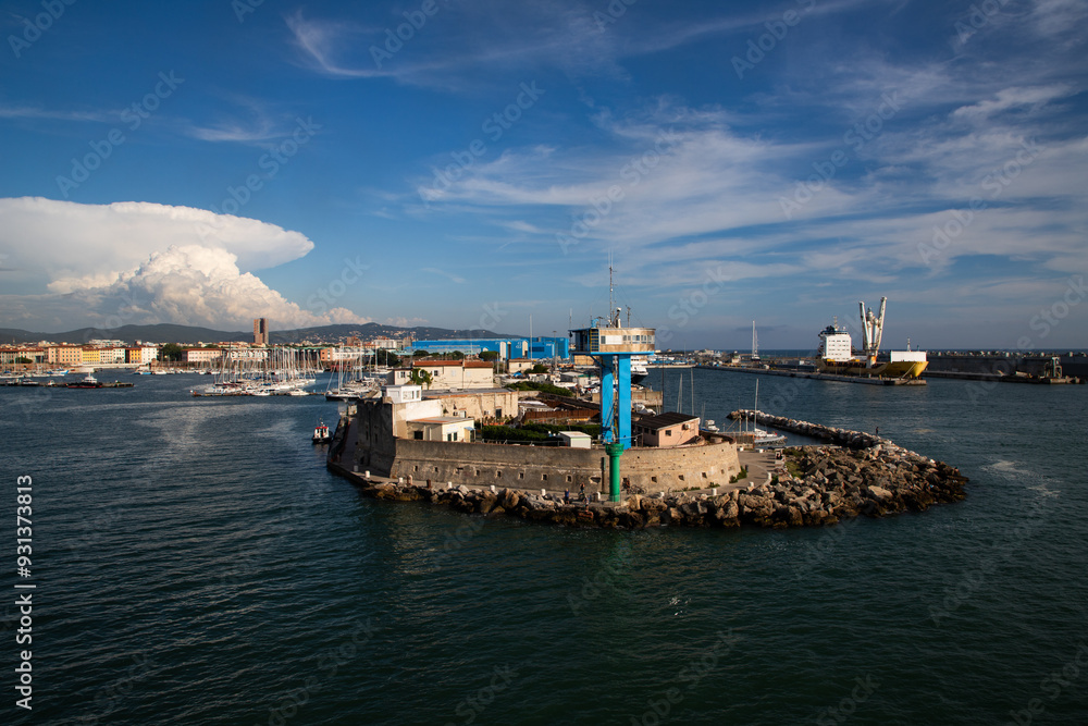 livorno port on sunny day, Italy livorno port on sunny day, Italy